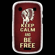 Coque Blackberry Bold 9900 Keep Calm and Be Free Rouge