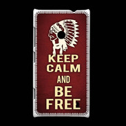 Coque Nokia Lumia 520 Keep Calm and Be Free Rouge