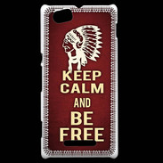 Coque Sony Xperia M Keep Calm and Be Free Rouge