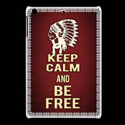 Coque iPadMini Keep Calm and Be Free Rouge