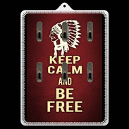 Porte clés Keep Calm and Be Free Rouge