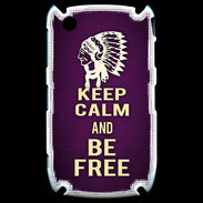 Coque Blackberry 8520 Keep Calm and Be Free Violet