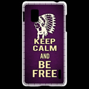 Coque LG Optimus G Keep Calm and Be Free Violet