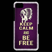 Coque Blackberry Z10 Keep Calm and Be Free Violet