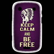 Coque Blackberry Bold 9900 Keep Calm and Be Free Violet