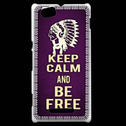 Coque Sony Xperia M Keep Calm and Be Free Violet