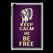 Coque iPadMini Keep Calm and Be Free Violet