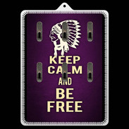 Porte clés Keep Calm and Be Free Violet