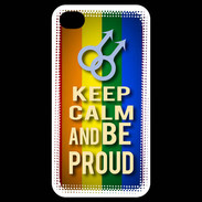 Coque iPhone 4 / iPhone 4S Keep Calm and Be Proud mens Gay