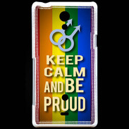 Coque Sony Xperia T Keep Calm and Be Proud mens Gay