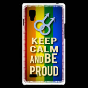 Coque LG Optimus L9 Keep Calm and Be Proud mens Gay