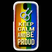 Coque HTC One SV Keep Calm and Be Proud mens Gay