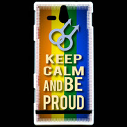 Coque Sony Xperia U Keep Calm and Be Proud mens Gay