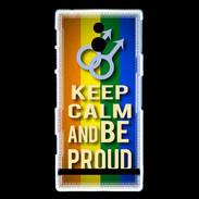 Coque Sony Xperia P Keep Calm and Be Proud mens Gay