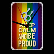 Grande pendule murale Keep Calm and Be Proud mens Gay