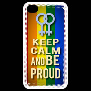 Coque iPhone 4 / iPhone 4S Keep Calm and Be proud Women Gay