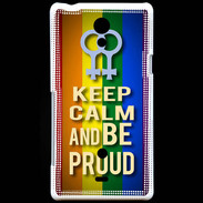 Coque Sony Xperia T Keep Calm and Be proud Women Gay