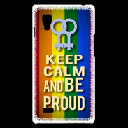 Coque LG Optimus L9 Keep Calm and Be proud Women Gay