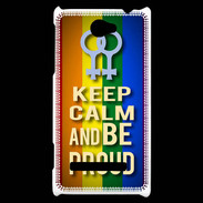 Coque HTC Windows Phone 8S Keep Calm and Be proud Women Gay