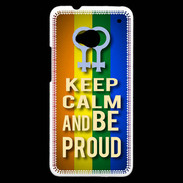 Coque HTC One Keep Calm and Be proud Women Gay