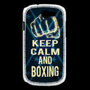 Coque Samsung Galaxy Express Keep Calm and Boxing Bleu