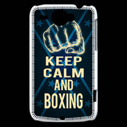 Coque HTC Wildfire G8 Keep Calm and Boxing Bleu