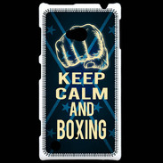 Coque Nokia Lumia 720 Keep Calm and Boxing Bleu