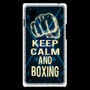 Coque LG Optimus L9 Keep Calm and Boxing Bleu