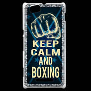 Coque Sony Xperia M Keep Calm and Boxing Bleu