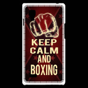 Coque LG Optimus L9 Keep Calm and Boxing Rouge