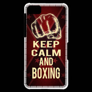 Coque Blackberry Z10 Keep Calm and Boxing Rouge
