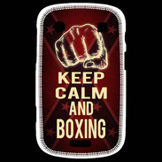 Coque Blackberry Bold 9900 Keep Calm and Boxing Rouge