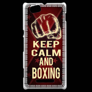 Coque Sony Xperia M Keep Calm and Boxing Rouge