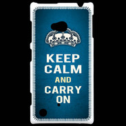 Coque Nokia Lumia 720 Keep Calm and Carry on Bleu