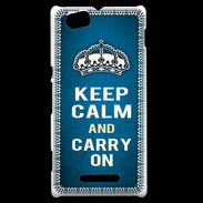 Coque Sony Xperia M Keep Calm and Carry on Bleu