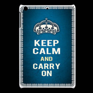 Coque iPadMini Keep Calm and Carry on Bleu