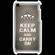 Coque iPhone 3G / 3GS Keep Calm and Carry on Gris