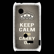 Coque Sony Xperia Typo Keep Calm and Carry on Gris