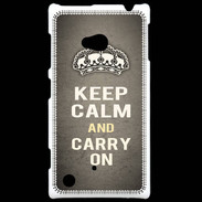 Coque Nokia Lumia 720 Keep Calm and Carry on Gris