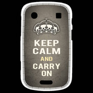 Coque Blackberry Bold 9900 Keep Calm and Carry on Gris