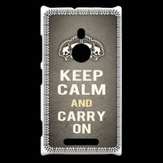 Coque Nokia Lumia 925 Keep Calm and Carry on Gris
