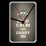 Grande pendule murale Keep Calm and Carry on Gris