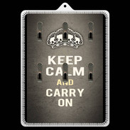 Porte clés Keep Calm and Carry on Gris