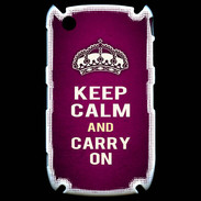 Coque Blackberry 8520 Keep Calm and Carry on Rose