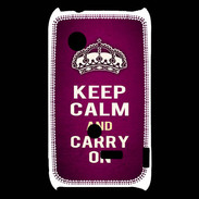 Coque Sony Xperia Typo Keep Calm and Carry on Rose