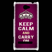 Coque HTC Windows Phone 8S Keep Calm and Carry on Rose