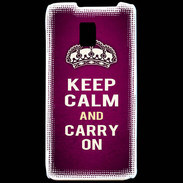 Coque LG P990 Keep Calm and Carry on Rose