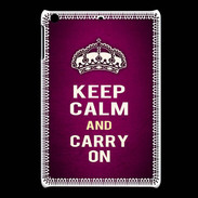 Coque iPadMini Keep Calm and Carry on Rose