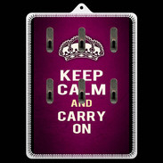 Porte clés Keep Calm and Carry on Rose