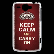 Coque HTC Wildfire G8 Keep Calm and Carry on Rouge